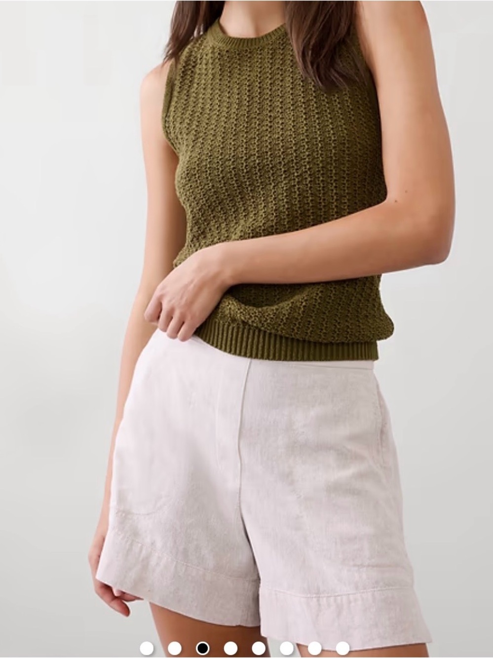 Banana Republic Factory Any Day Flax High-Rise Linen Blend Shorts SZ Large - Picture 3 of 12